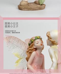 Kissing Couple Love Angel un par de artesanías de resina decoraciones para el hogar dando regalos de boda para recién casados - Product Image 4