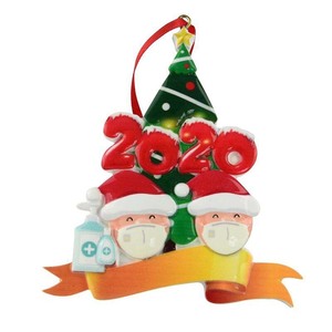 2020 de la familia de 2 3 4 5 6 7 de cuarentena Santa ornamento colgante de Navidad ornamento de la Navidad - Product Image 1