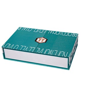 Boîte cadeau de poudre de chocolat Fu Han Billiard, double ouverture, fermeture magnétique, emballage en carton gris - Product Image 4