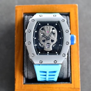 Waterproof Luxurious Tonneau <b>Mechanical</b> <b>Watch</b> with Power Reserve 24mm Band Ceramic Case Rubber Strap Unisex - Product Image 2