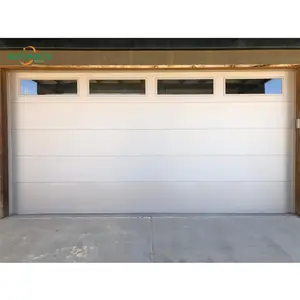 Zwart Glazen Garagedeur Met Glazen Ramen Groothandel Goedkope Prijzen Automatische Garagedeur