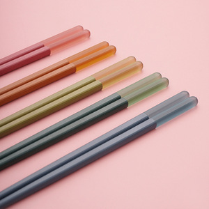 Palillos de aleación Ice Mist, 5 pares, color completo, resistentes a altas temperaturas, antideslizantes, cubiertos para el hogar - Product Image 2