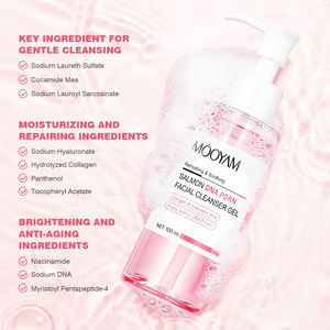 Private Label Salmon Facial <b>Cleanser</b> Gel Cleanses Repairs And Anti Aging Moisturizes And Nourishes <b>Pore</b> Cleaning Gel - Product Image 3