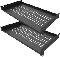 Étagère de serveur en acier robuste 1U 2U-Plateau cantilever universel ventilé pour rack d'équipement réseau 19"