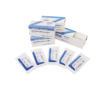 Suture chirurgicale vétérinaire en polyester de soie de nylon de matériau non absorbable 6/0 5/0 4/0 3/0 75cm polypropylène
