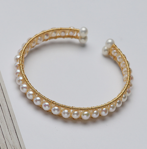 <span class=keywords><strong>Bracciale</strong></span> elasticizzato con perla genuina fatta a mano 7-8mm AAA vicino all'acqua dolce rotonda - Product Image 2
