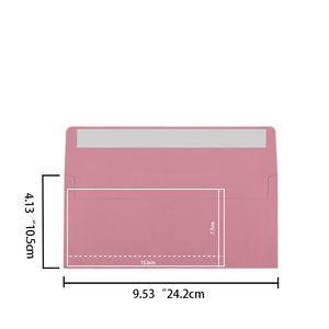 Dl đầy màu sắc Matt giấy đơn giản Thiết kế bằng văn bản nhận đóng gói giấy phong bì với biểu tượng tùy chỉnh Cảm ơn bạn thẻ đóng gói phong bì - Product Image 3