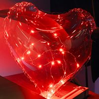 Nouvel arrivage de ballons Bobo en forme de cœur avec guirlandes lumineuses LED rouges de 10 pieds pour la Saint-Valentin, mariage et Noël