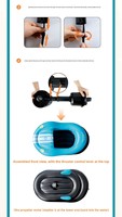 Bateau tamponneur gonflable électrique avec système de propulsion à batterie lithium 2600 mAh, en PVC flottant