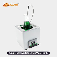 SAMO 2L Bak Mandi Air Laboratorium Digital dengan Satu Lubang, Baja Tahan Karat 304, RT+5 hingga 100C, Termostatik