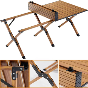 Outdoor Picnic Chair Table Combo Aluminium Lightweight <b>Folding</b> Camping <b>Dining</b> Table and Chair <b>Set</b> - Product Image 5