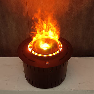 Chimenea Eléctrica Interior de 35CM con Control Remoto, Efecto de Llama de Vapor en Forma de Columna de Acero Inoxidable, Decoración para Insertar - Product Image 5