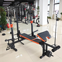 Banc de musculation multifonction pliable en acier pour la maison, station de musculation avec barre et station de traction dorsale