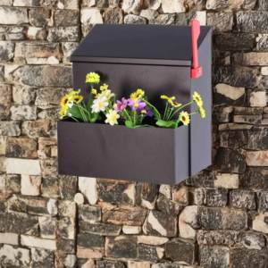 Boîte <span class=keywords><strong>aux</strong></span> <span class=keywords><strong>lettres</strong></span> murale avec jardinière, grande capacité, sécurisée, étanche, à ouverture verticale, pour extérieur - Product Image 5