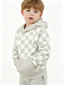 Conjuntos de Ropa Infantil con Logotipo Personalizado, Sudadera con Bolsillo a Cuadros, Sudadera con Capucha para Bebé, Pantalones Deportivos, Ropa Deportiva Personalizada para Niños - Product Image 5