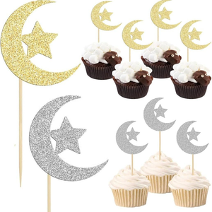 ป้ายปักขนมคัพเค้กปาร์ตี้เดือนรอมฎอน24ชิ้นของ2026พร้อมดาวและดวงจันทร์สำหรับร้านเค้กซู<span class=keywords><strong>เปอร์</strong></span>มาร์เก็ต - Product Image 3