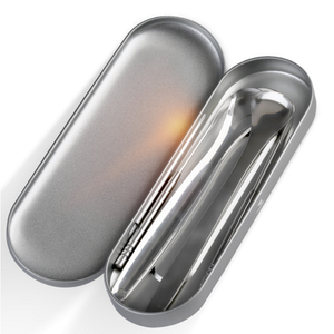 Rascador <span class=keywords><strong>de</strong></span> <span class=keywords><strong>lengua</strong></span> <span class=keywords><strong>de</strong></span> acero inoxidable <span class=keywords><strong>de</strong></span> grado médico, 3 en 1, con estuche <span class=keywords><strong>de</strong></span> transporte - Product Image 5