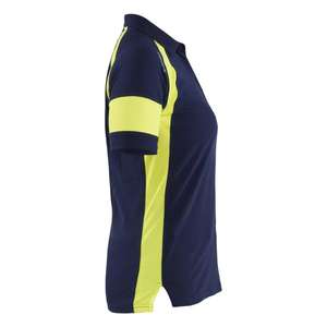 BLAKLADER - 352910508933XS Polo de Mujer con Hi-vis Azul marino/Amarillo Hi-vis-EAN 7330509916919 ROPA DE TRABAJO DE LA HI-VIS - Product Image 4