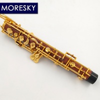 MORESKY Professional Customizable C Key Oboe Semi/Fulli Automatic Rosewood Mopane Style Cupronickel Gold-plated S16