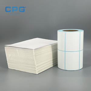 Papier d'étiquettes thermiques imperméables 4x4 pouces (100x150mm) 120gsm pour affichage sur étagère de supermarché, fourni directement par l'usine - Product Image 1