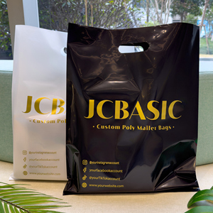 Túi mua sắm bán buôn in logo cá nhân hóa, túi nhựa có quai xách, in ấn tùy chỉnh cho bao bì quần áo - Product Image 5