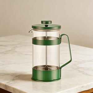 Cafetière en verre éco-responsable 350-1000ML avec filtre réutilisable sans plastique pour une préparation quotidienne de café écoresponsable - Product Image 1