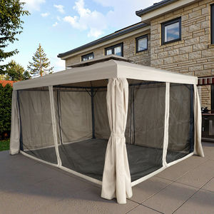 3X3M fiesta al aire libre evento aluminio jardín <span class=keywords><strong>Roma</strong></span> malla Gazebo refugio doble dosel techo red pared lateral balcón recubierto <span class=keywords><strong>de</strong></span> polvo - Product Image 4