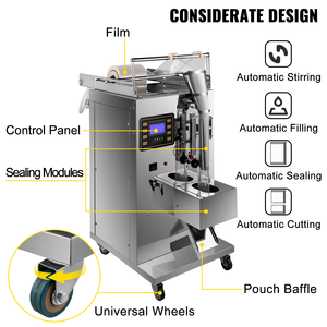 10ml Sachet Electric Automatic Beverage & Food Liquid Filling Sealing Machine with Pouch/Foil Packaging Motor Engine Components - Product Image 5