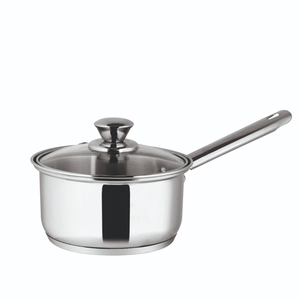 Cacerola de Acero Inoxidable con Tapa de Vidrio y Base Encapsulada para Inducción - Product Image 1