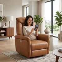 Meilleures ventes UE : Canapé de salon électrique contemporain en cuir avec télécommande, fonctions de massage, inclinable et pivotant en bois, de qualité supérieure