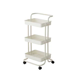 Étagère de rangement pour collations de couleur bonbon, chariot mobile en acier au carbone pour cuisine, étagère de rangement multi-niveaux sur pied pour salon - Product Image 6