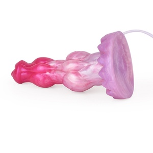 Retail Sex Toy Shop Suction Muilti Color Big Long Ribbed Soft Flexible Massive Knot <b>Dildo</b> Squirting <b>Dildo</b> for Couples - Product Image 3