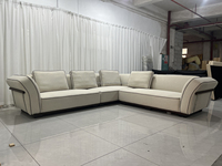 Canapé d'angle en cuir modulable en forme de L pour salon, mobilier de salon moderne et de loisirs, vente en gros