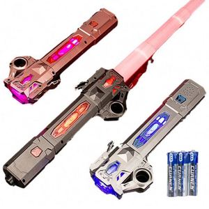 Sabre laser LED 2-en-1 pour enfants, écologique, en plastique, avec effets sonores, jouet lumineux d'extérieur pour garçons et filles - Product Image 1