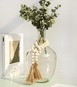 Ferme gland <span class=keywords><strong>guirlande</strong></span> pays tenture murale décor perles avec glands bois perle <span class=keywords><strong>guirlande</strong></span> - Product Image 2