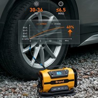 Compresseur d'air 12V DC 110-230V AC à double alimentation, gonfleur de pneus portable pour voiture