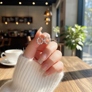 Moda di tendenza geometrica perla argento stile coreano orecchino Set elegante ragazze gioielli vendita calda all'ingrosso - Product Image 3