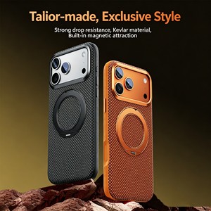 Funda de Lujo para Teléfono con Soporte Magnético, Antideslizante y Antigolpes, Protectora para Hombre, para iPhone 17 Pro Max - Product Image 3