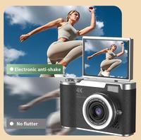 Kamera Digital CMOS Definisi Tinggi 4K, Kamera Vlog Portabel 20.1-24MP, Layar 2-3 Inci Mendukung Kartu Memori