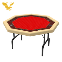 Lucky YH — carte de Poker de jeu, jambes pliantes solides en forme d'octogonales, Table avec tapis en feutre, vente en gros