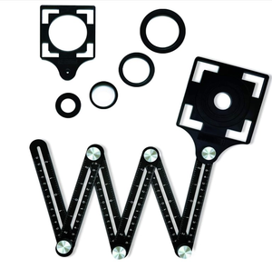 Tile Hole <strong>Ruler</strong> Metal Drill Guide Locator Adjustable Tile Installation Tool Tile <strong>Measuring</strong> Tool Six Folding Multiple Angle <strong>Ruler</strong>