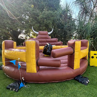 Machine de rodéo gonflable populaire avec tapis de glisse pour la location commerciale - Utilisation intérieure/extérieure pour enfants et adultes