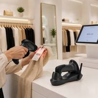 Lector de Códigos QR Portátil USB 2.4G Personalizado para Sistema de Operación Comercial Minorista Express