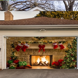 Bandera Navideña para Puerta de Garaje con Diseño de Grinch El Duende Verde, Decoración para Puerta de Garaje de <span class=keywords><strong>Grinchmas</strong></span>, Decoración para Fiestas en Interiores y Exteriores, Cubierta para Puerta de Navidad - Product Image 5