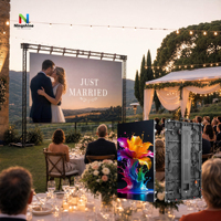 Mur LED d'extérieur P3.91 pour location, grand panneau LED 4K étanche HDR10+ pour scène de mariage, toile de fond et stand d'exposition