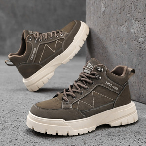 Bottes montantes tendance pour hommes, résistantes à l'usure, à semelle épaisse et antidérapante, idéales pour l'extérieur - Product Image 3
