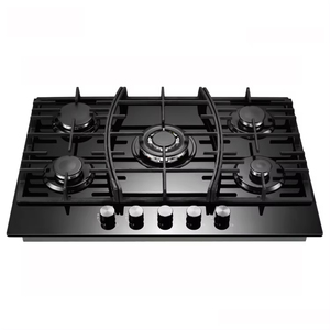 Custom Kitchen 5 Flame Fire Burner Built In Glass <strong>Gas</strong> <strong>Stove</strong> Butane <strong>Stove</strong> Power Cast Rohs For Cooking