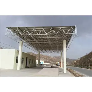 Yunjoin Low Price Space Frame Steel Structure Gas Station Canopy Shed Petrol Station Roof