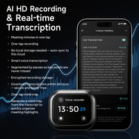 Écouteurs de traduction intelligents IA 6.0 avec affichage double sous-titre, assistance visuelle, plus de 100 langues, casque anti-bruit