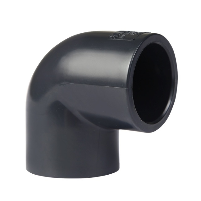 High Quality ASTM Sch80 3/4'' 1inch UPVC 90 Degree Elbow Pipe Fittings Smooth Surface Industrial PVC Elbow Acid Alkali Resistant